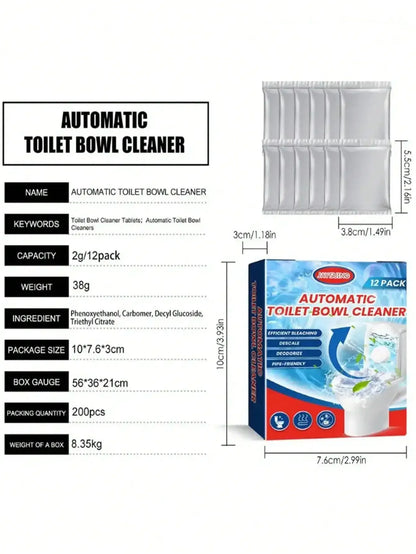 12PS Toilet Cleaner Powerful Water Scum Remover Tablet