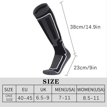 Mens Cotton Knee High Thermal Ski Socks For Winter Use