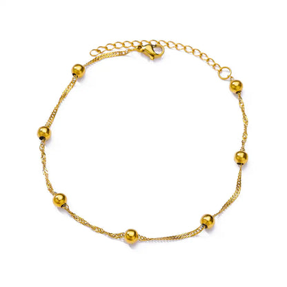 Gold Imitation Pearl Anklets for Women with Stainless Steel Chain - Perfect Summer Beach Accessories and Gifts