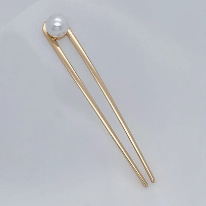 Elegant Turquoise Enamel Shell Hairpin for Women Luxury Metal U Shape Hair Stick