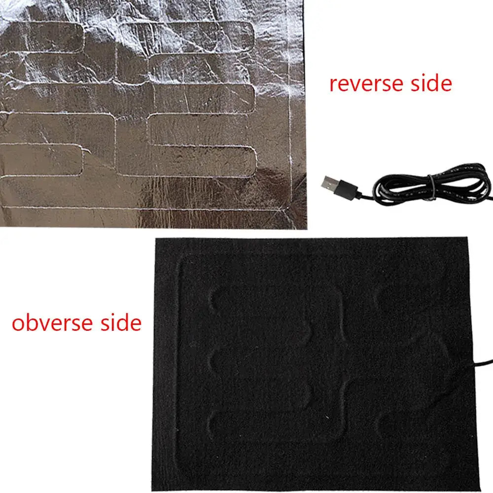 USB Heating Pad Folding Heated Sheet Car Seat Warmer Mat Default Title