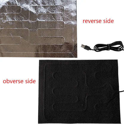 USB Heating Pad Folding Heated Sheet Car Seat Warmer Mat Default Title