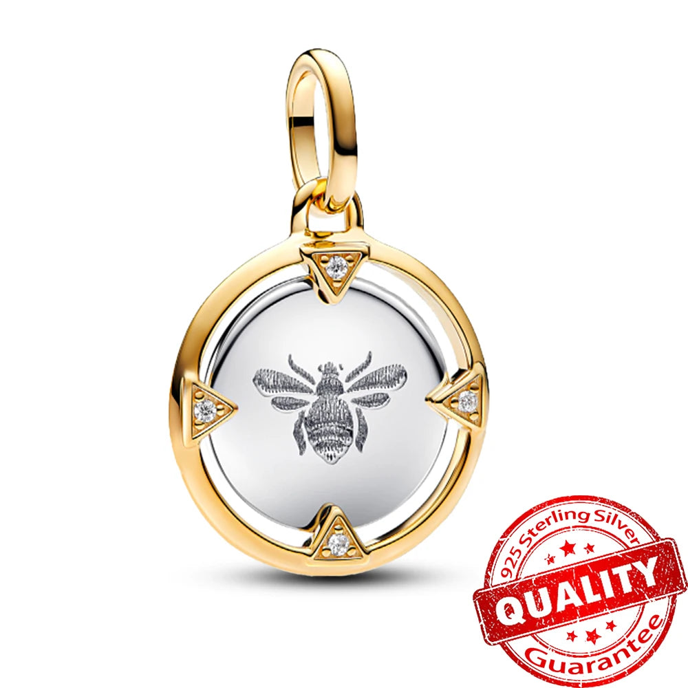 Elegant 925 Sterling Silver Pearl Heart Key Pendant for Bracelets and Necklaces FCC426