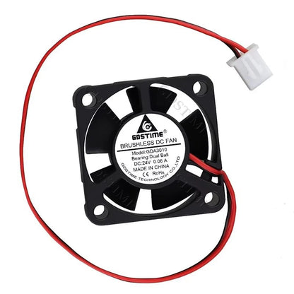 2 Pcs Gdstime DC 24V Fan 30MMx10MM Dual Ball Bearing Cooling Fan