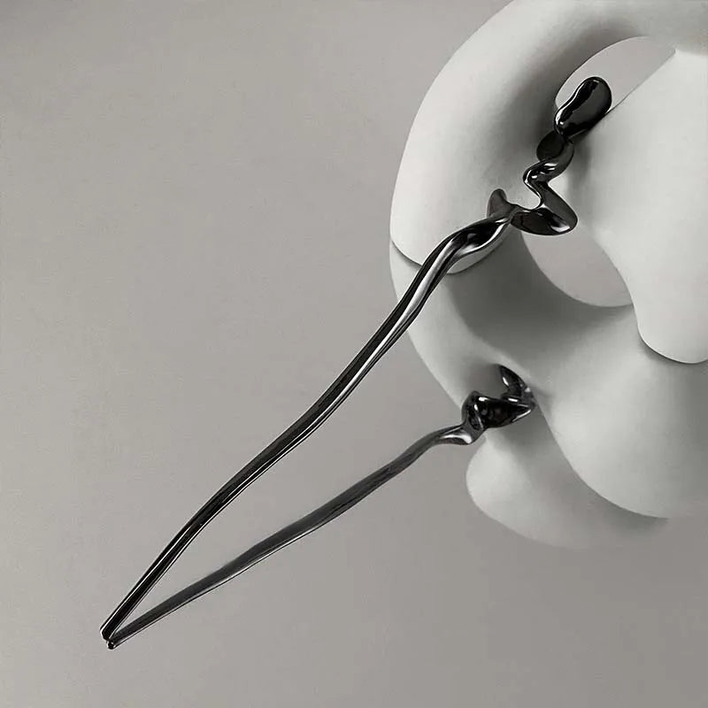 Elegant Vintage Rose Metal Hair Sticks with Sword and Snake Design for Women