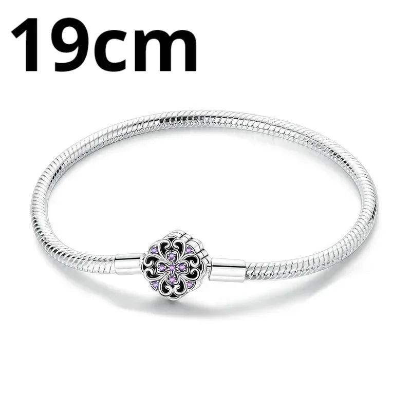 925 Sterling Silver Adjustable Gold Cross Virgin Mary Blue Eye Zircon Charm Bracelet for Women Birthday Gift