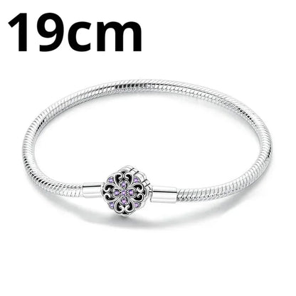 925 Sterling Silver Adjustable Gold Cross Virgin Mary Blue Eye Zircon Charm Bracelet for Women Birthday Gift
