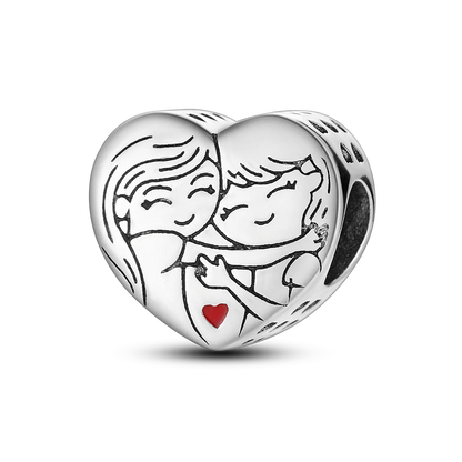 Silver Plated Eternal Symbol Charms with Luminous Star Beads and Love Dangle Safety Chain for DIY Jewelry