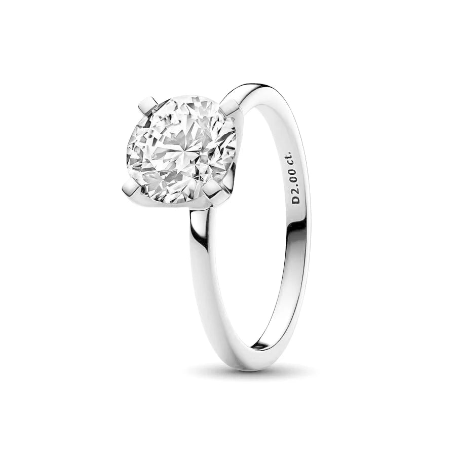Elegant 2024 925 Silver Heart Charm Ring with Zircon for Women P2381