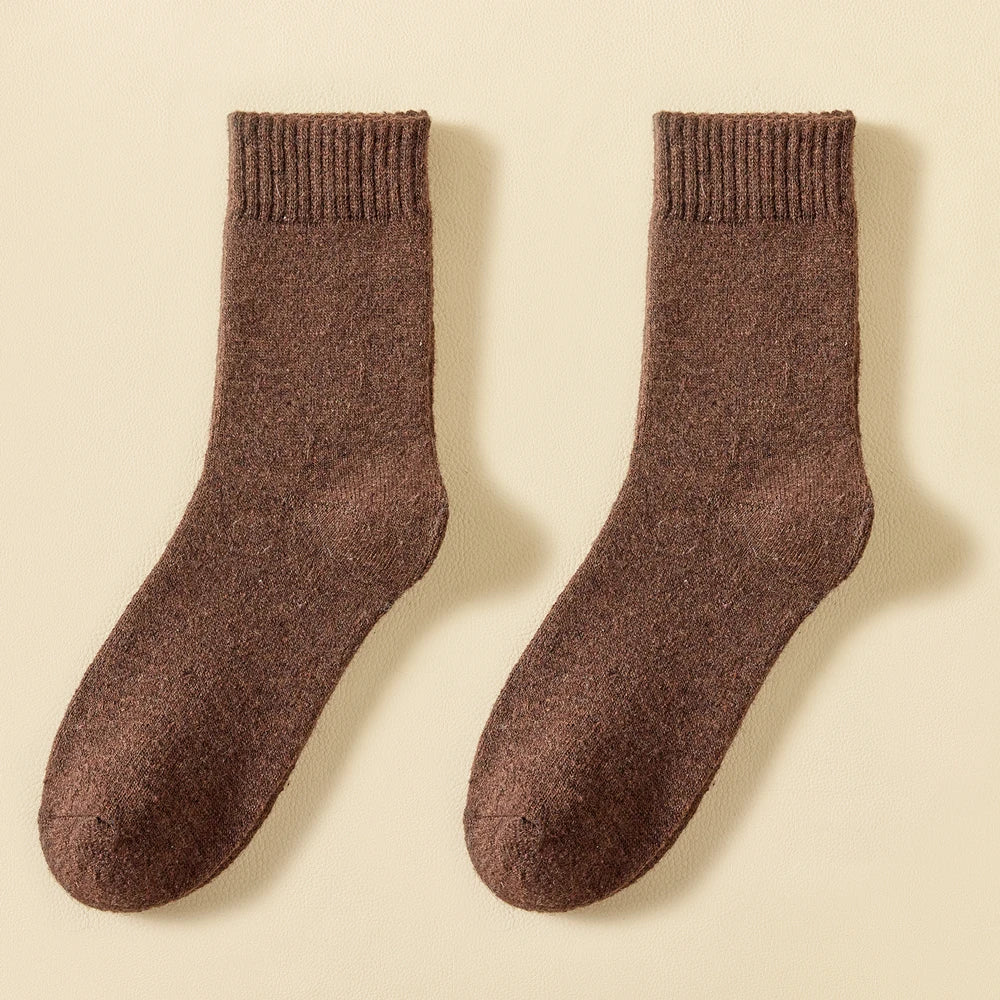 Thick Merino Wool Men Winter Crew Socks Warm Thermal