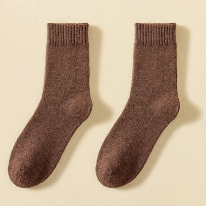 Thick Merino Wool Men Winter Crew Socks Warm Thermal