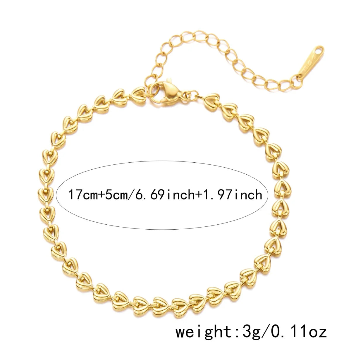 Stainless Steel Hollow Love Heart Bracelets for Men and Women Adjustable Minimalist Bangles Romantic Party Jewelry