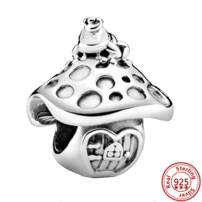 925 Sterling Silver Animal Charms Bracelet Beads with Zircon - Unicorn, Squirrel, Elephant Y805
