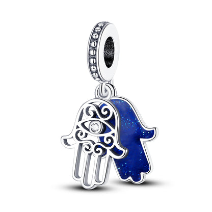 Silver Plated Travel Sunflower Lucky Charms Dangle Pendant Fit Original Pandora Bracelet DIY KTC066