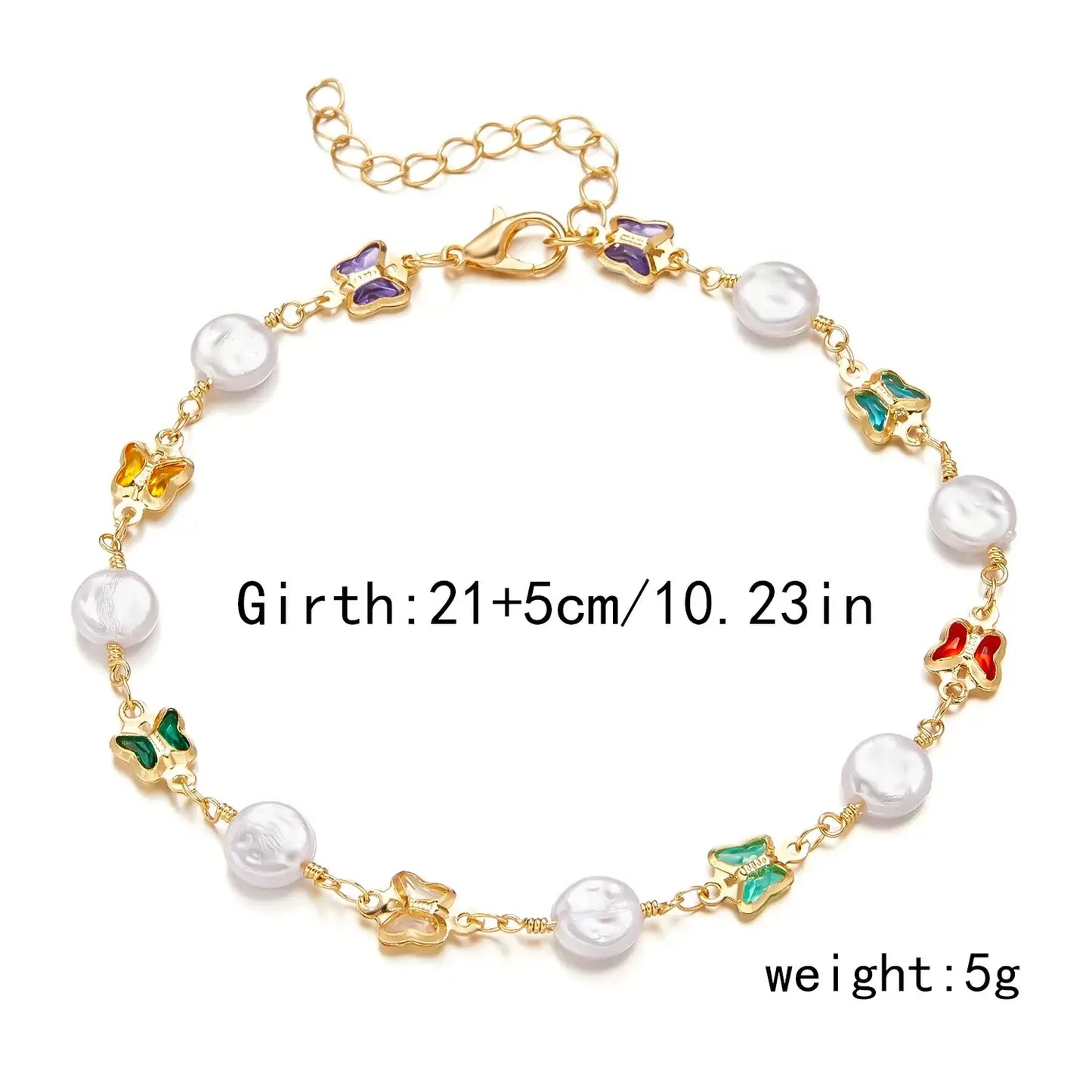 Vintage Red Blue Crystal Heart Bracelets for Women