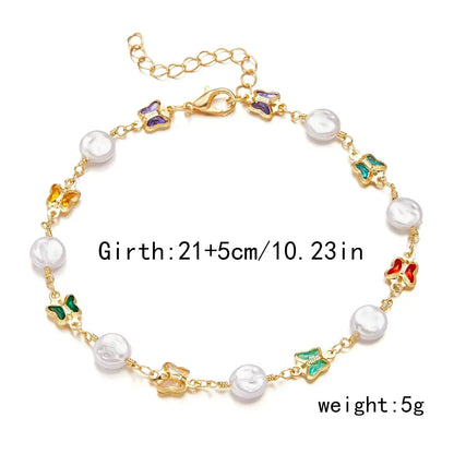 Vintage Red Blue Crystal Heart Bracelets for Women