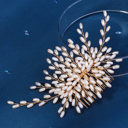 Korean Pearl Hair Combs - Handmade Hairpins & Clips for Women, Brides & Girls GE-2