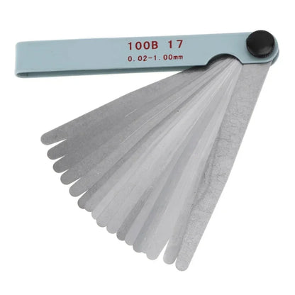 Precision Metric Feeler Gauge Set for Engine Valve Adjustment 17 Blades 0.02-1.00mm
