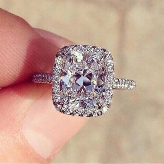 Fashion Anniversary Ring 925 Sterling Silver Moissanite Wedding Band for Women and Men