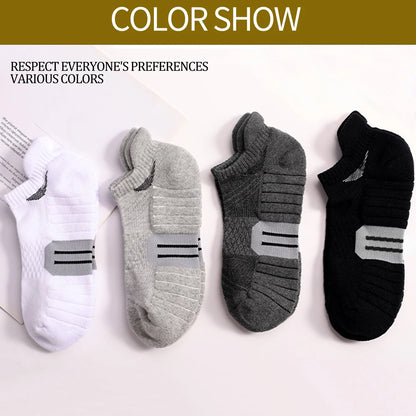 6 Pairs Men Sports Running Heavy Cushion Anti Slip Socks