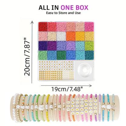 Vibrant 80000PCS 3mm Glass Seed Beads Kit for DIY Jewelry Crafting and Handmade Creations