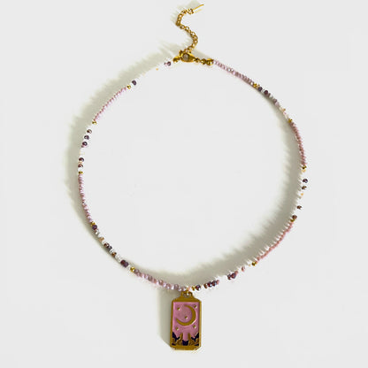 Peri'sBox Bohemian Multi-Color Acrylic Beaded Pendant Necklace for Women