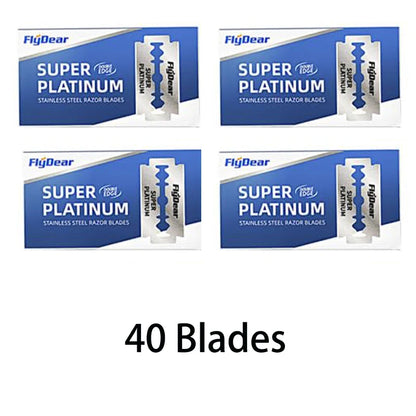 Razor Stainless Steel Double-Blade Razor for Men Shaving 40 Blades