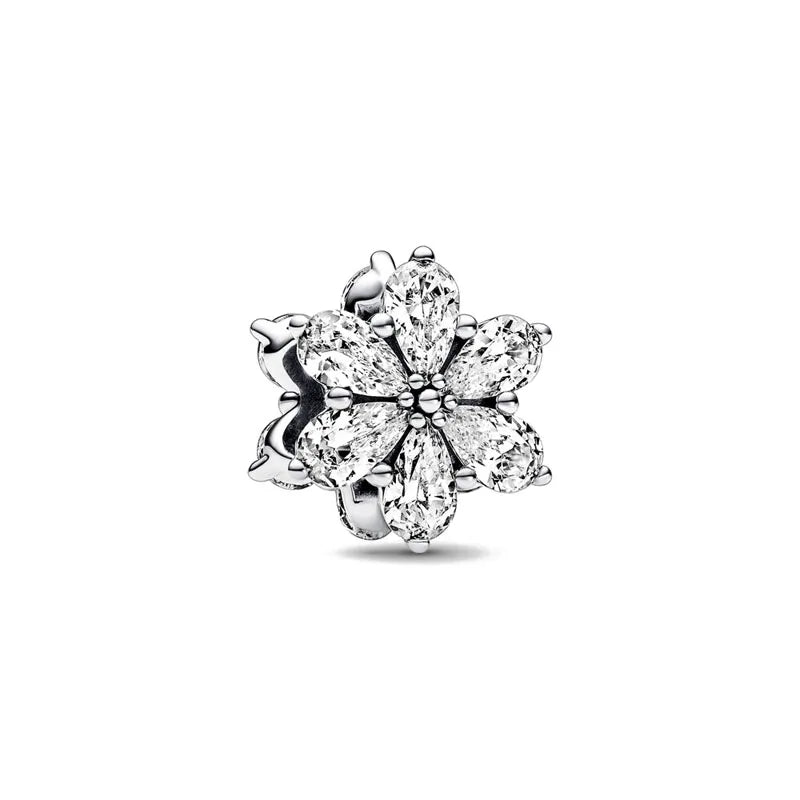 European Zircon Charm Beads 925 Silver Pendant Necklace for Women Gift P1519