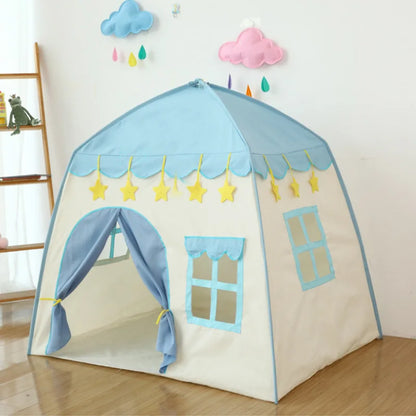 Children's Tent Indoor Outdoor Garden Tipi Playhouse Teepee blue