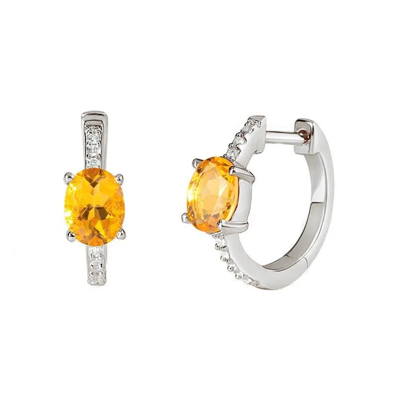 Colorful Crystal Heart Hoop Earrings for Women in Stainless Steel with 14k Gold Plating and Cubic Zirconia Luxury Jewelry