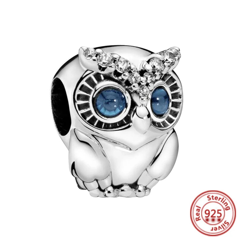Cute Animal Family Charm Beads for DIY Silver Bracelet Jewelry Making Y113