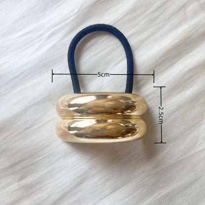 Trendy Geometric Double-Layer Metal Hair Bands for Women