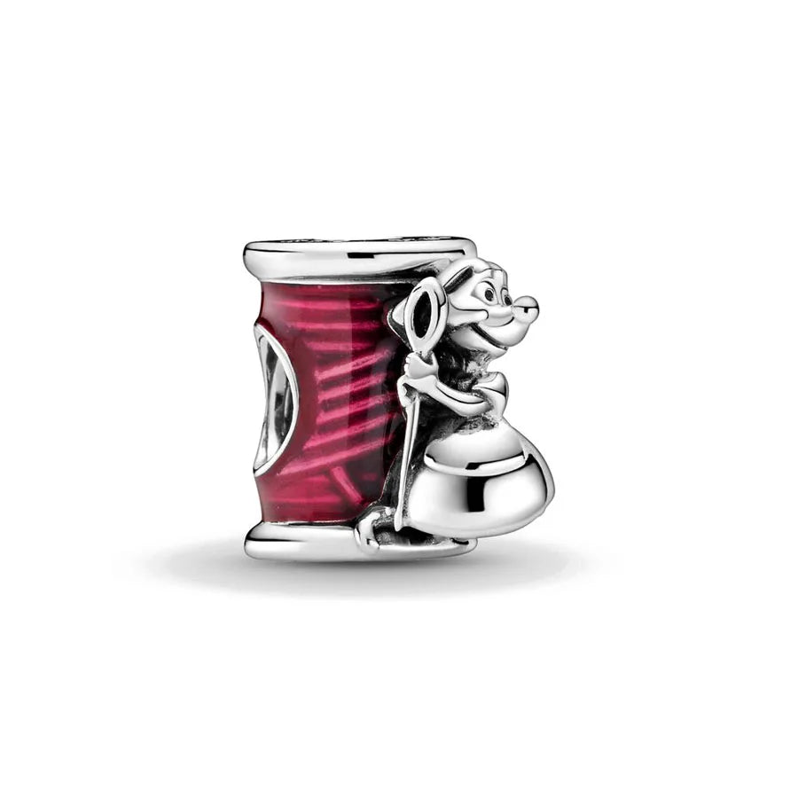 Exquisite 925 Silver Rabbit and Mouse Pendant Beads for DIY European Bracelets with Zircon Accents