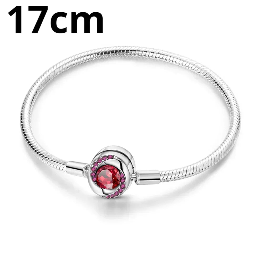 925 Sterling Silver Adjustable Gold Cross Virgin Mary Blue Eye Zircon Charm Bracelet for Women Birthday Gift