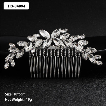 Efily Classic Silver Wedding Hair Combs - Crystal Rhinestone Bridal Accessories HS-J5128 Hair Combs