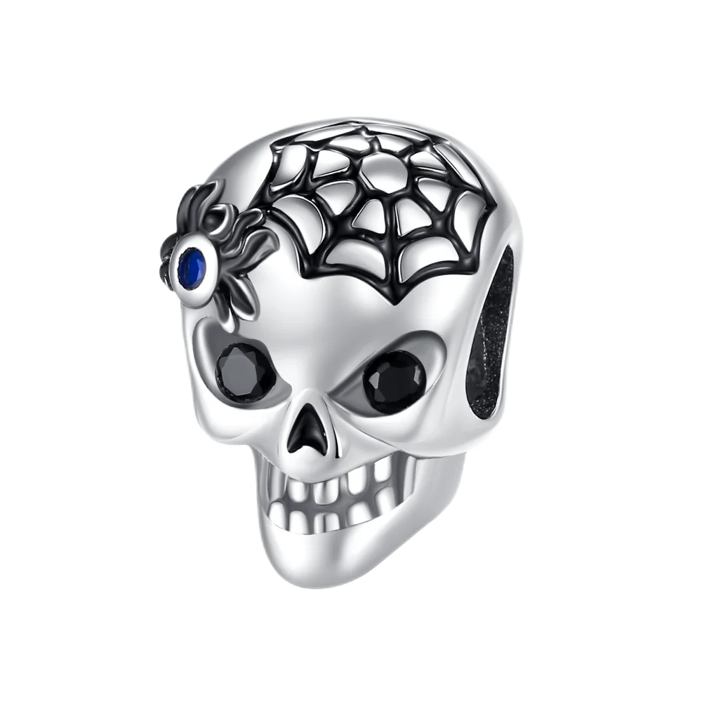 Sterling Silver Halloween Skull Bat Pumpkin Charm Pendant for DIY Jewelry SMC3580