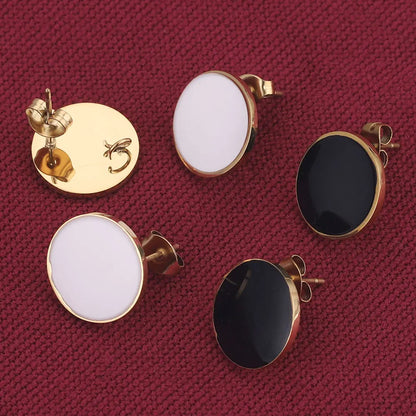 Elegant Stainless Steel Enamel Earring Hooks Set for Creative Jewelry Making
