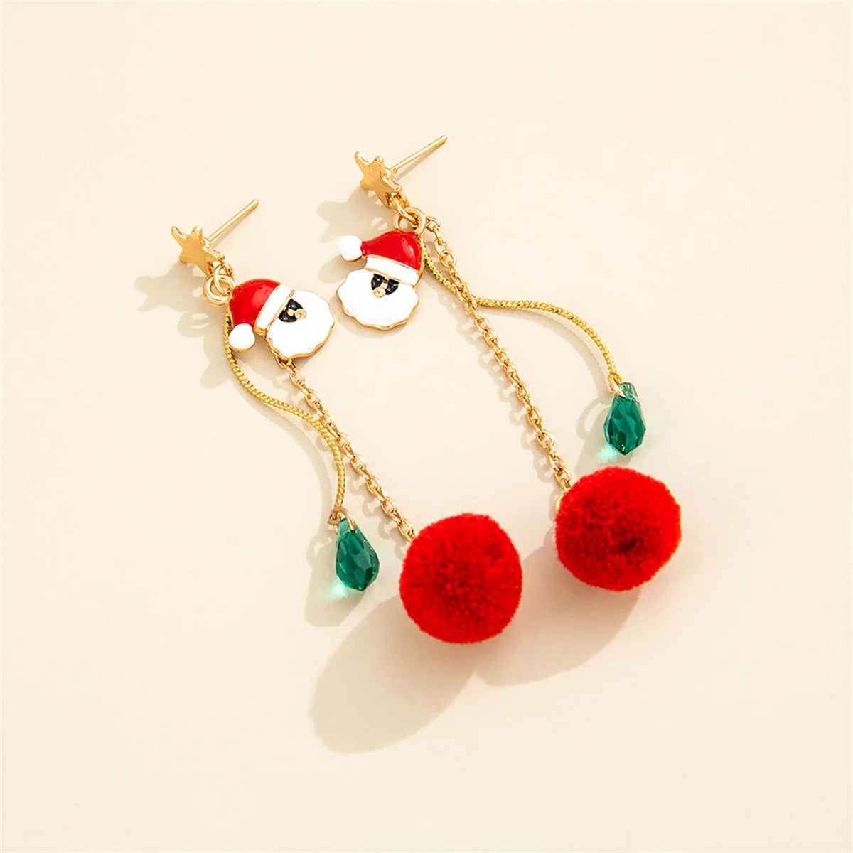 Bohemian Santa Claus Tassel Earrings for Women - Festive Fringe Xmas Party Jewelry