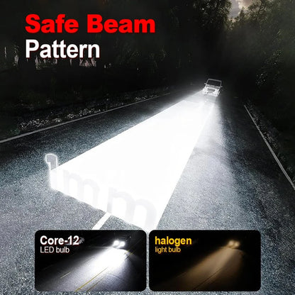 2pcs H13 LED Car Headlight Bulbs 25000LM 200W High Low Beams 360 Degree COB Lighting 6000K 8000K Compatible Universal Auto Lamp