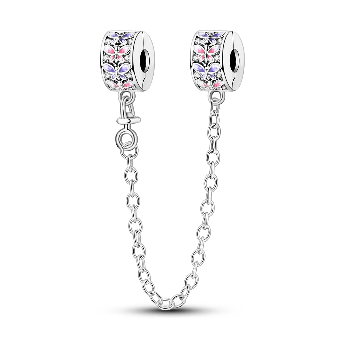 Moonlit Charm Clip 925 Silver Safety Chain Clasp for DIY Bracelets Jewelry for Women and Girls KTC914