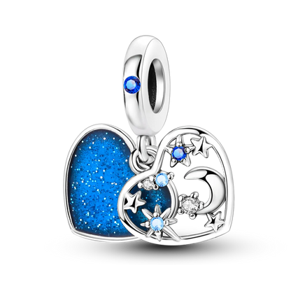 Pink Butterfly Luminous Firefly Dangle Charms 925 Sterling Silver Beads for DIY Jewelry KTC945