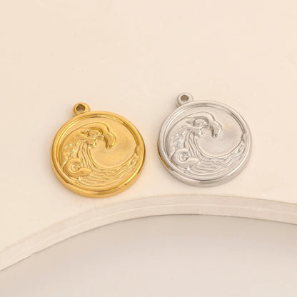 3Pcs Stainless Steel Wave Pendants for DIY Ocean Jewelry