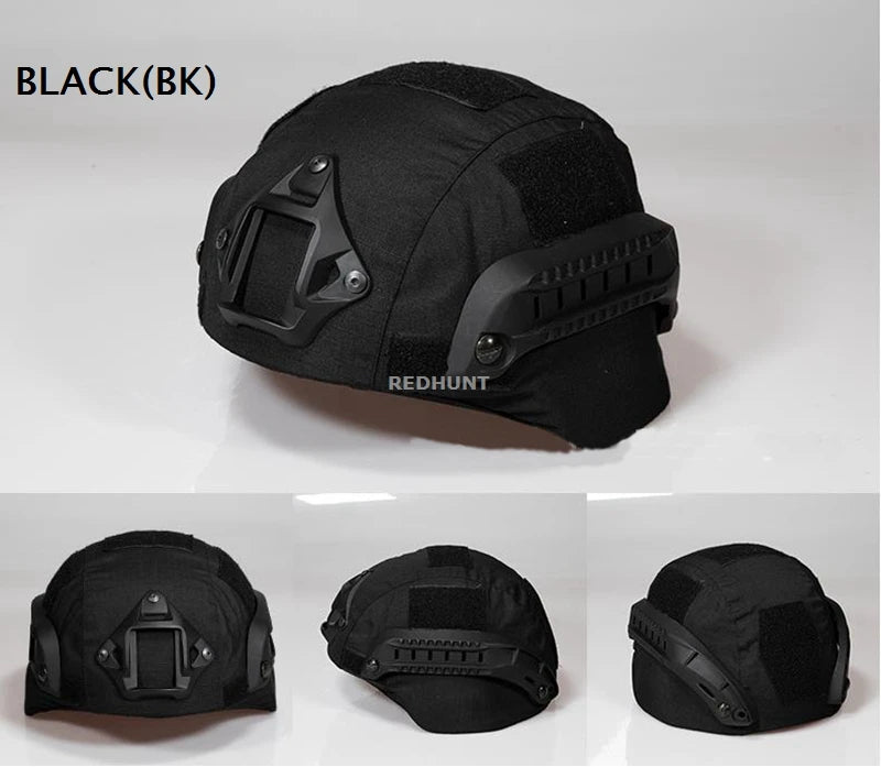 MICH2000 Helmet Cover Outdoor Sports Tactical Camouflage Gear Black