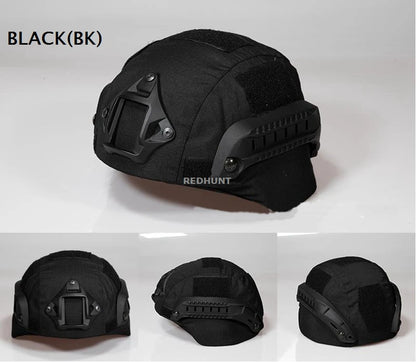 MICH2000 Helmet Cover Outdoor Sports Tactical Camouflage Gear Black