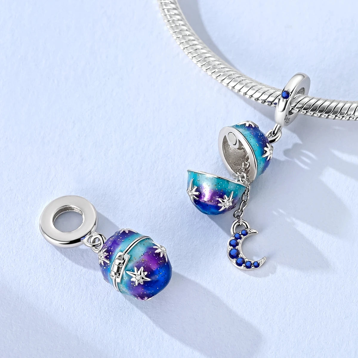 Sterling Silver Charms Set for DIY Pendant Bracelets Creative Jewelry Collection