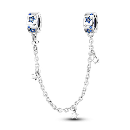 Moonlit Charm Clip 925 Silver Safety Chain Clasp for DIY Bracelets Jewelry for Women and Girls KTC964