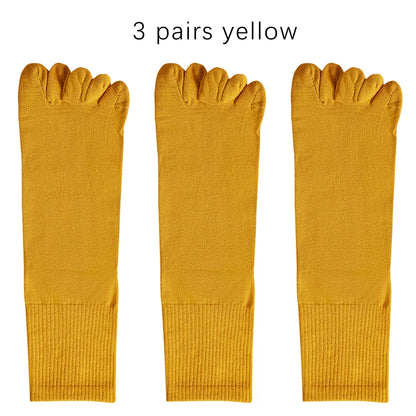 Mens Split Toe Cotton Crew Socks Moisture Wicking Freshness