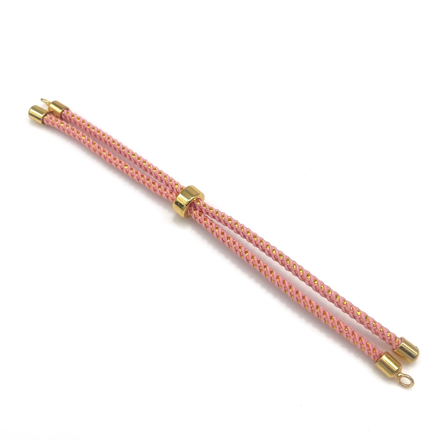 Adjustable Nylon Rope Bracelet Set with Brass Ends for DIY Jewelry Crafting