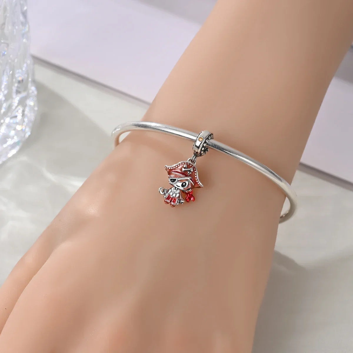 925 Sterling Silver Colorful Rainbow Stars Moon Sun Charm for Women DIY Fine Jewelry Pendant Bracelet Necklace