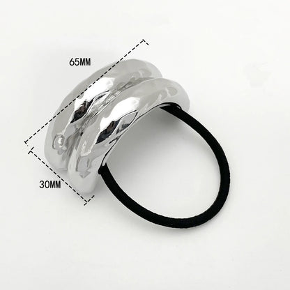 Trendy Geometric Double-Layer Metal Hair Bands for Women